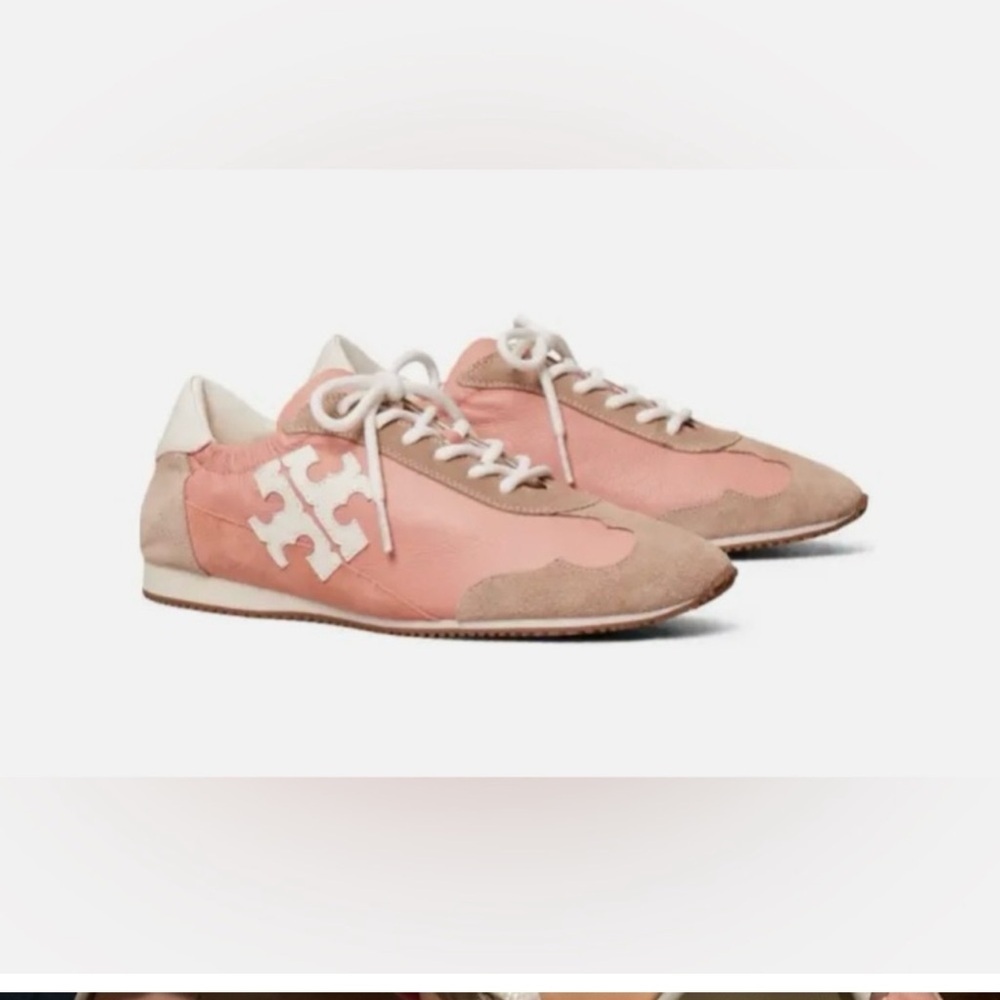 Tory Burch Blush and Beige Sneakers